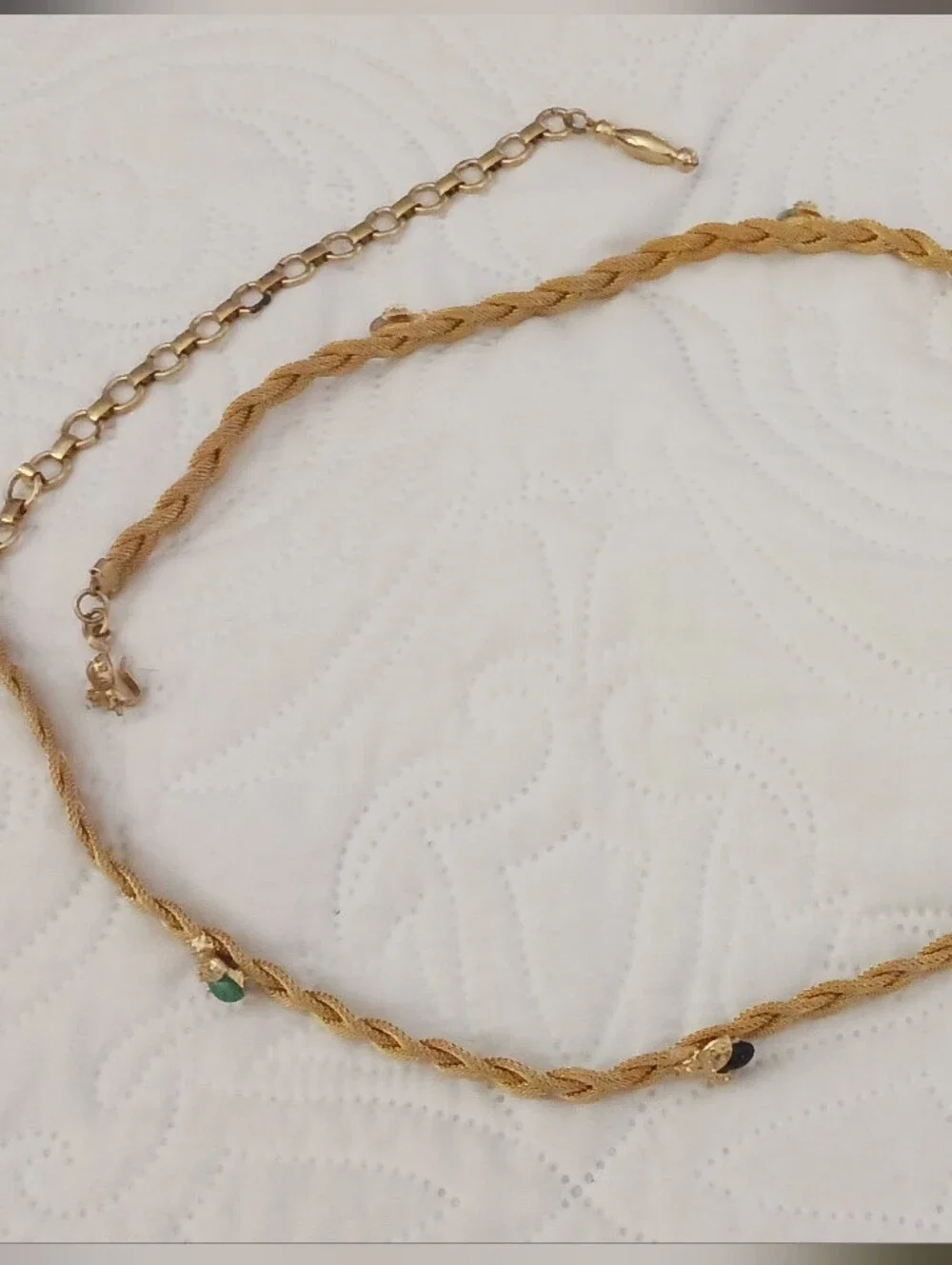 Waist Chain Belly Belt Goldtone With Multicolor Ladybug Accents